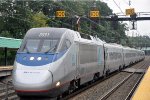 "Acela Express" races east through the station